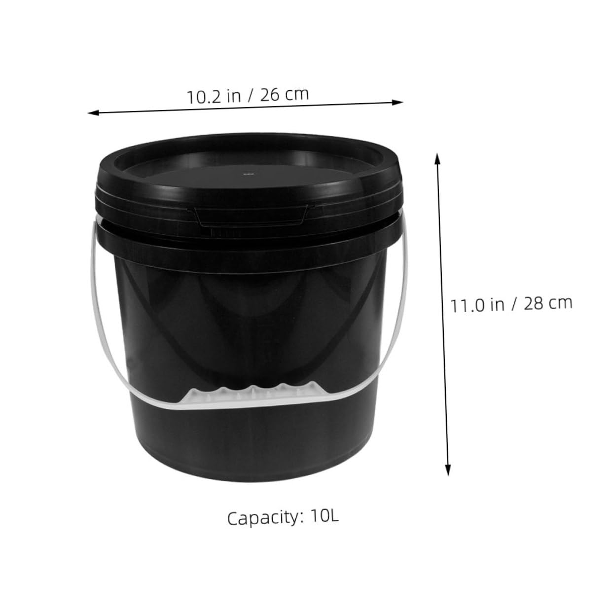 jojofuny Cubo de Pintura de Plástico con Asa Y Tapa Gran Capacidad 5 L Redondo Apto para Uso Alimentario Contenedor de Pintura Sellable para Constructores