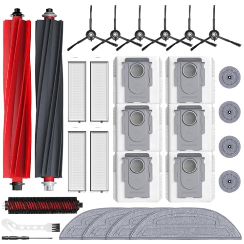 Image of 29 PCS S8 MaxV Ultra Accessorie Kit for Roborock S8 Maxv Ultra&S8 Max Ultra | for Robot Vacuum Cleaner Parts, 1 Set Main Roller Brush,4 Main Filters,6 Side Brushs,6 Dust Bag,4 Mop Pads,4 Edge Mop Clothes
