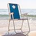 Lola Home Silla de Playa Fija Azul Marino de Lona de 75x46x53...