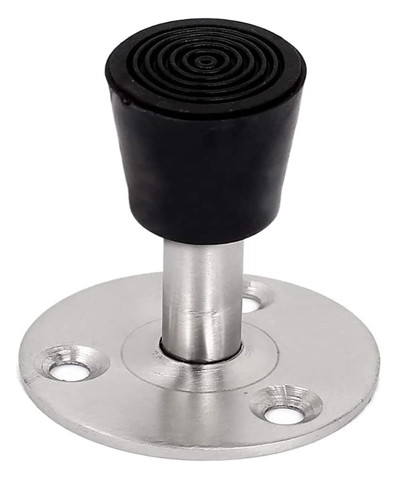 Sbziojhdr One Color Door Stop， Stainless Steel Rubber Head Doorstop Wall Protector Anti-Collision Cushion Silent Door Stopper(46Mm*50Mm)