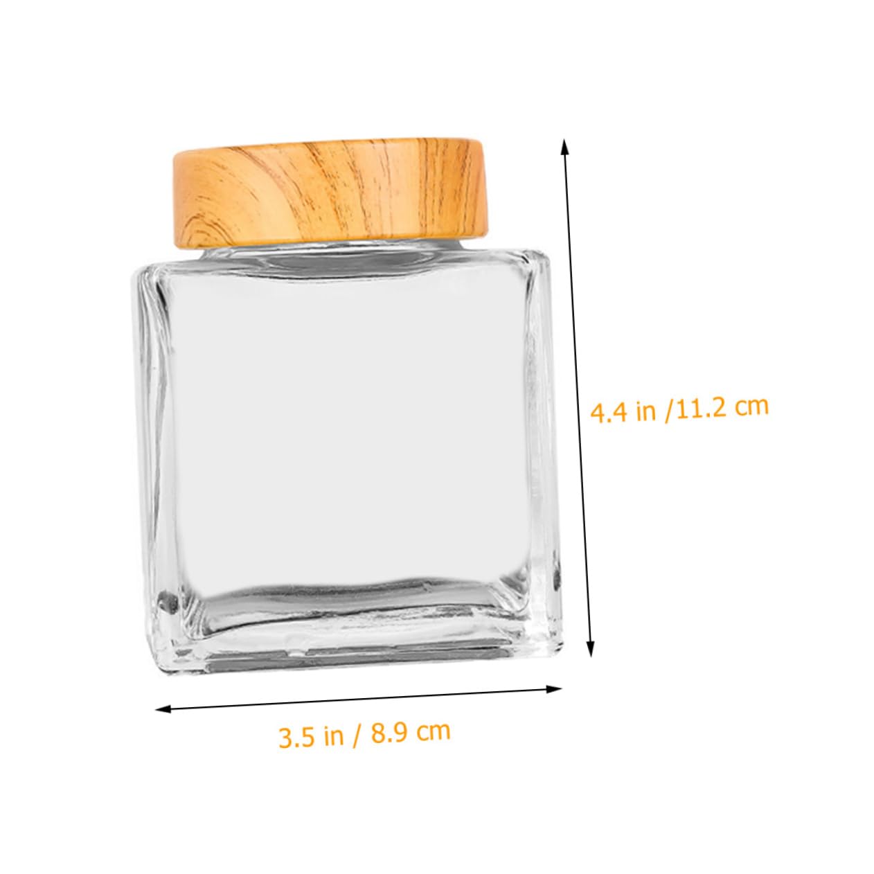 PRETYZOOM 2Pcs Glass with Lid Small Honey Dispenser for Syrup and Jam Airtight Storage Containers for Kitchen for Honey Pudding and Spices