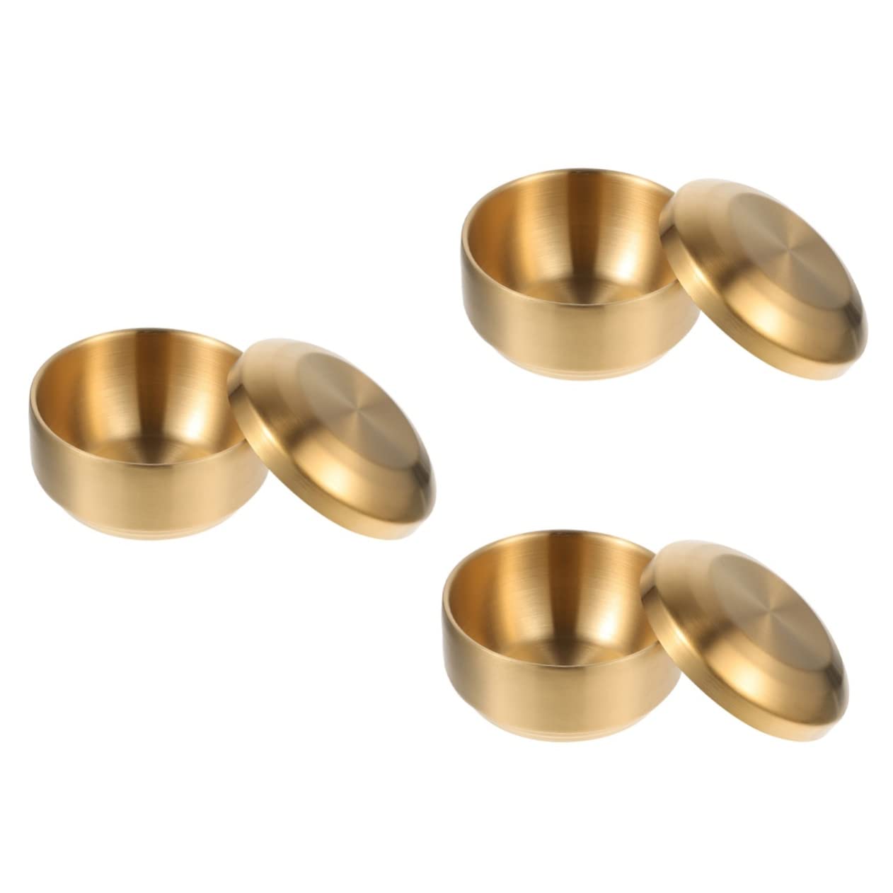 Stück Edelstahl-Doppelschüssel, Haushalts-Suppenschüssel, Zubehör, Bibimbap-Schüsseln, Müslischüssel, Rührschüssel mit Deckel, Metall-Snackschüsseln, Nudeln, Kinder-Reisschüssel, Kochen