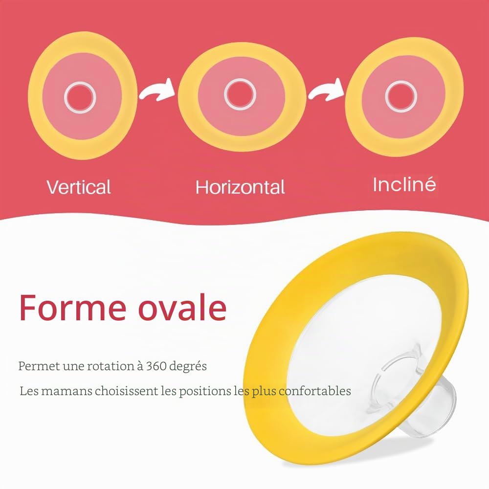 Boucliers ovales 17 mm compatibles Medela pièces rechange tire-lait Symphony Swing Maxi Harmony Personalfit Flex