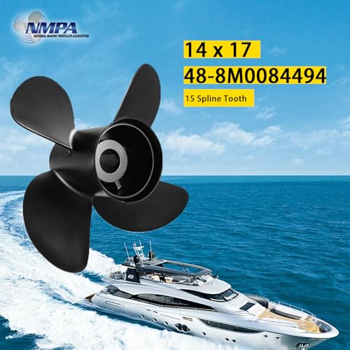 Image of VIF Boat Propeller Compatible with Mercury Mercruiser Alpha One /Bravo One Outboard Motors 135HP 150HP 175HP 200HP 225HP 250HP 300HP, 2&4-Stroke, Aluminum Propellers,15 Spline Tooth, Rh