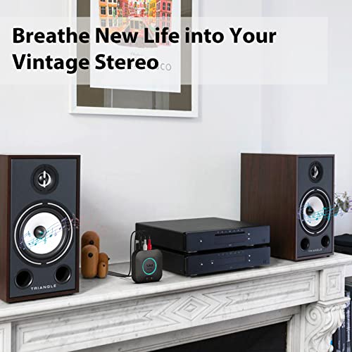 1Mii B06S Bluetooth 5.2 Receiver, Hifi Wireless Audio Adapter For Home Stereo System W/Aptx Hd& Low Latency, Volume Control For Car Speaker, Amplifier, With 3.5 Mm/Rca Outputs, Long Range #TOP6