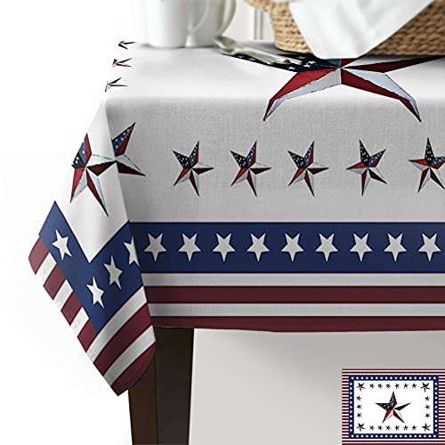 Rectangle-Tablecloth-60×84-inch-July-4th-Independence-Day-Payty-USA-Flag-Stars-Blue-Red-Stripe-Waterproof-Polyester-Table-Cloth-Decorative-Oil-Proof-Table-Cover-for-Dining-Table-Banquets-Party Rectangle Tablecloth 60×84 inch July 4th Independence Day Payty USA Flag Stars Blue Red Stripe Waterproof Polyester Table Cloth Decorative Oil Proof Table Cover for Dining Table Banquets Party