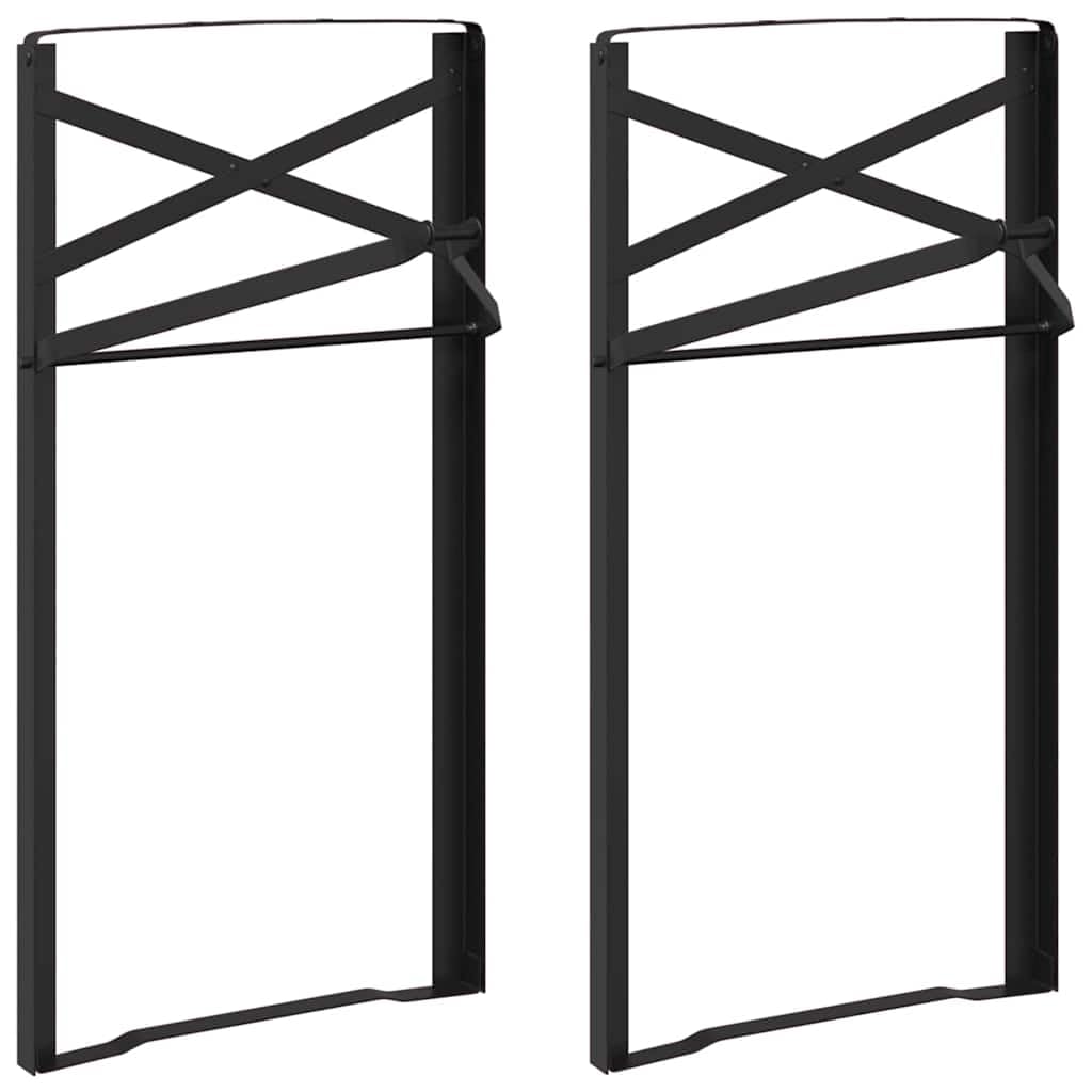 Piètement de table pour meuble intérieur et extérieur en acier rectangulaire
