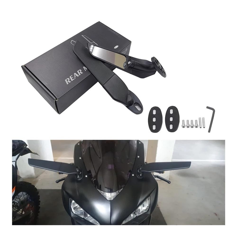 motos Miroir vélo Rétroviseurs Latéraux Moto Pour CBR650R, CBR1000RR, CBR600RR, CBR 250R, 300R, 400R, 500R, Rétroviseurs Latéraux Réglables Et Rotatifs