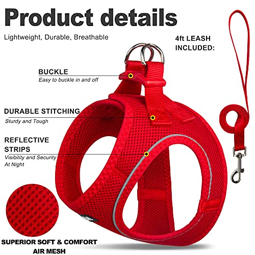 Fida Comfy Dog Harness with Leash, Soft Puppy Vest Escape Proof, Breathable Lightweight Soft Mesh, Adjustable Reflective… - Image 2