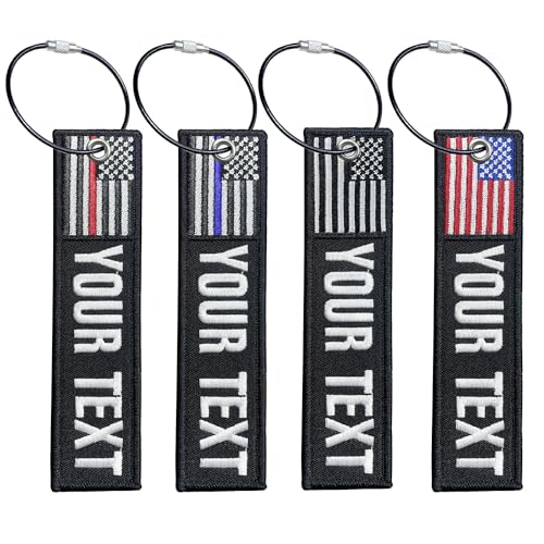 Customzied Luggage Tags for Travel Suitcase,Personalized Travel Suitcases Labels Tags Loops, Embroidery Baggage Tags to Quickly Spot Travel Bag Suitcase，1pc ((American Flag),