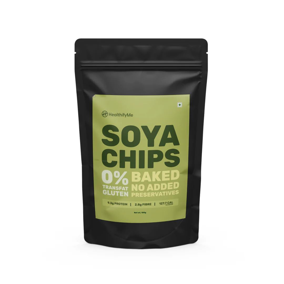 Sponsored Ad - HealthifyMe Soya Chips 100gms - Lip smacking, crispy and nutritious baked chips Pack of 3