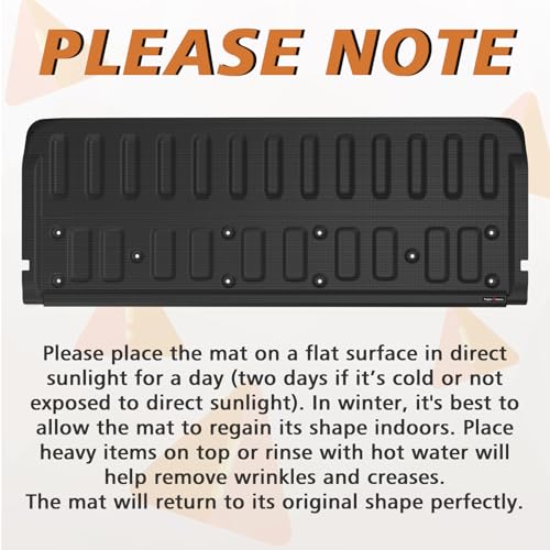 Image of TripleAliners Truck Mat Compatible with 2019-2023 Ford Ranger Accessories, Tailgate Mat Custom Fit All Weather Protection Pickup Liner