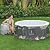 Bestway SaluSpa Aruba AirJet Large Round 2 to 3 Person Inflatable Hot Tub Portable Outdoor Spa with 110 AirJets and EnergySense Cover, Grey