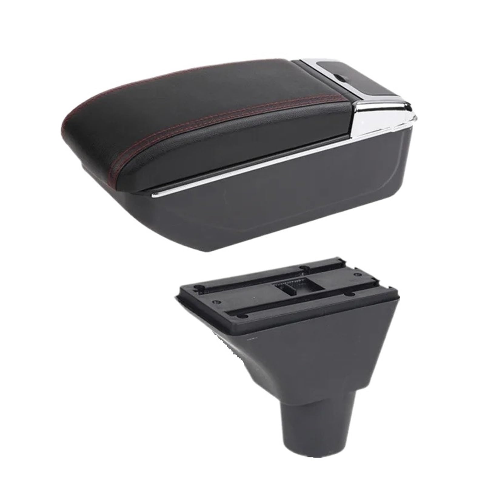 Umdjju B1 Red Line No Usb For Sandero For Stepway For Dacia For Logan 2 Car Armrest Box Storage Retrofit Accessories Car Centre Console Armrest Box(B1 Red Line No Usb)