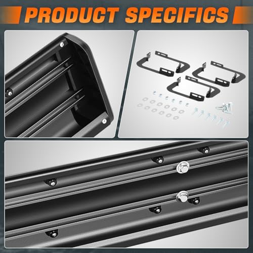 Estribos de aluminio para Nissan Titan 04-23 6 pulgadas miniatura 5