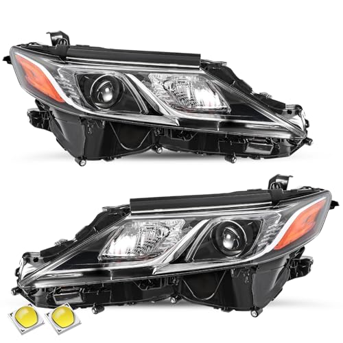 JSBOYAT Projector Headlight Assembly Replacement for 2012 2013 2014 Toyota Camry SELLEXLEHybrid Headlamp Driver Passenger SideBlack Housing & Amber Reflector product thumbnail 11