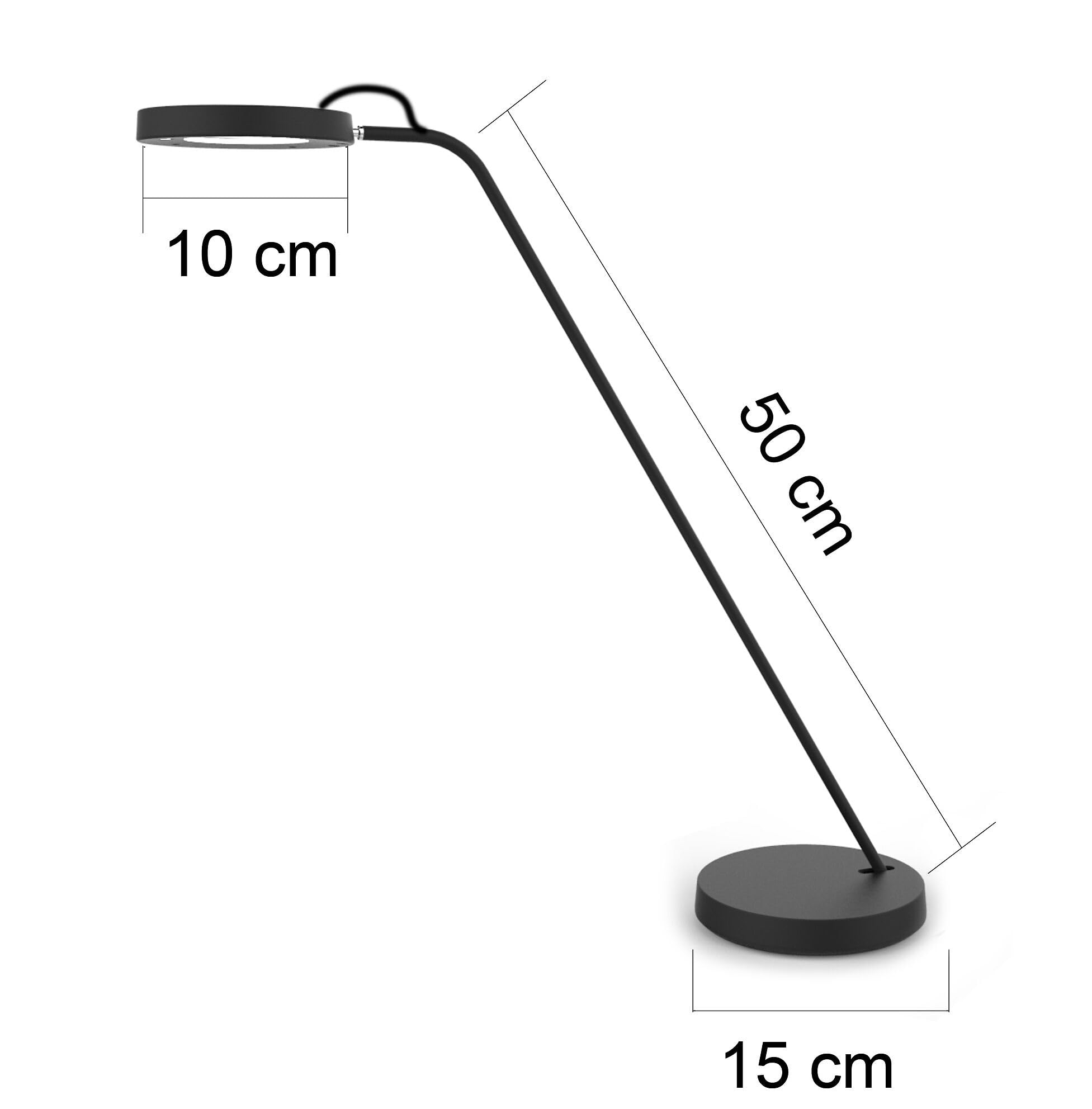 Unilux 400093835 lampada da tavolo LED, metallo, integrato, 6,5W