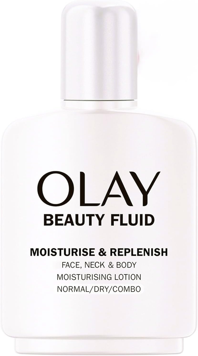 Olay - Beauty Fluid Feuchtigkeitslotion für Gesicht und Körper - 100 ML (Packung mit 5)