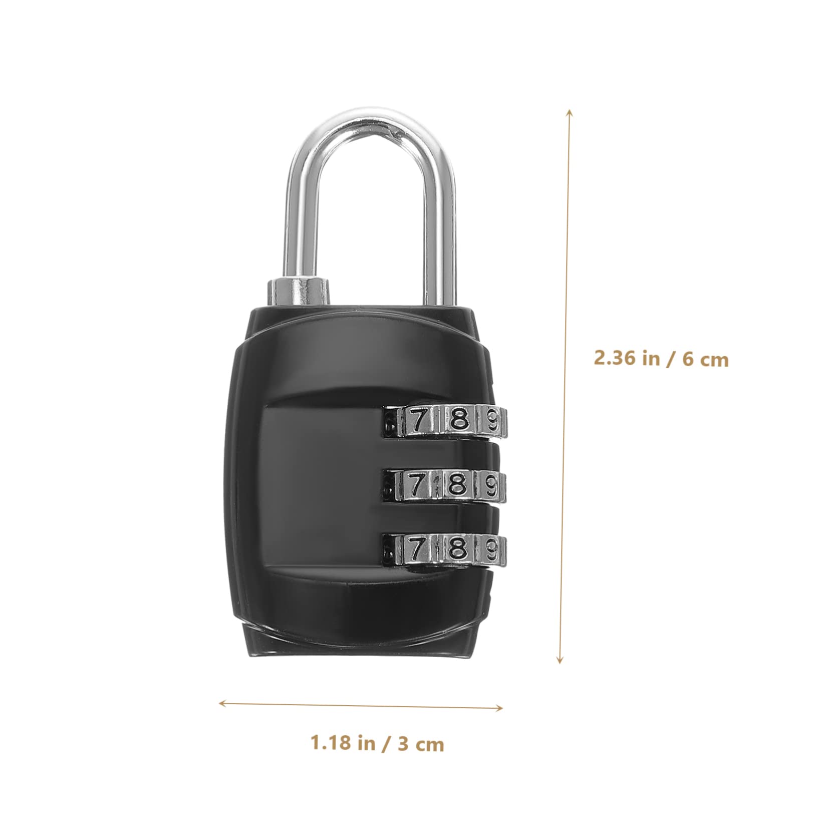 Cabilock 3 Set Lucchetto Con Serratura A Combinazione Serratura A Combinazione All'aperto Bagaglio Viaggio Chiave Lucchetto Per Bagagli Serrature Per Bagagli Lega Di Zinco Nero 3 Pezzi*3