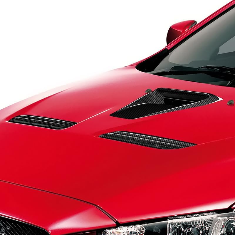 Carbon Fiber V-Style Air Intake Hood Scoop for 2008-2015 Mitsubishi Evolution X 10/ Ralliart Models, Car Hood Vent, Hood Scoop, OEM Replacement