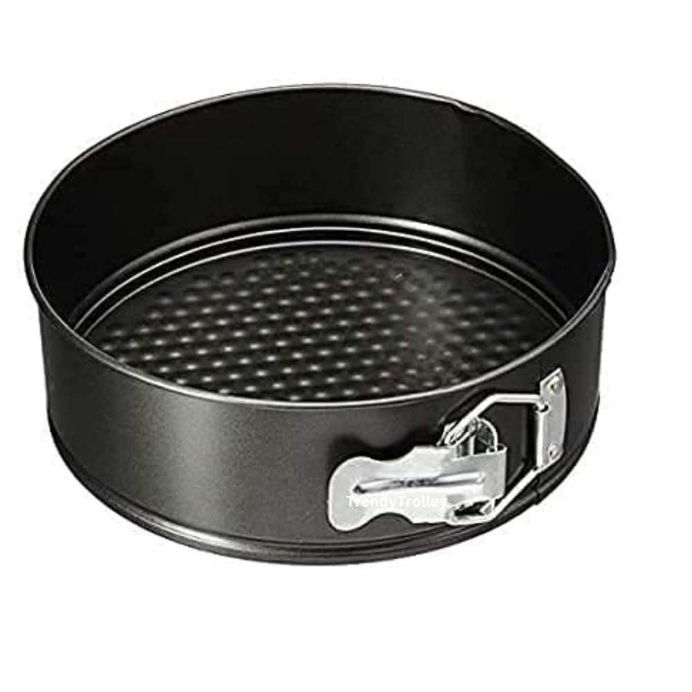 Round Cake Tin Springform Carbon Steel Non-Stick Cake Baking Mould for Microwave Oven OTG Dishwasher Safe Freezer Safe - 8 Inch (20 Cm)-image-29