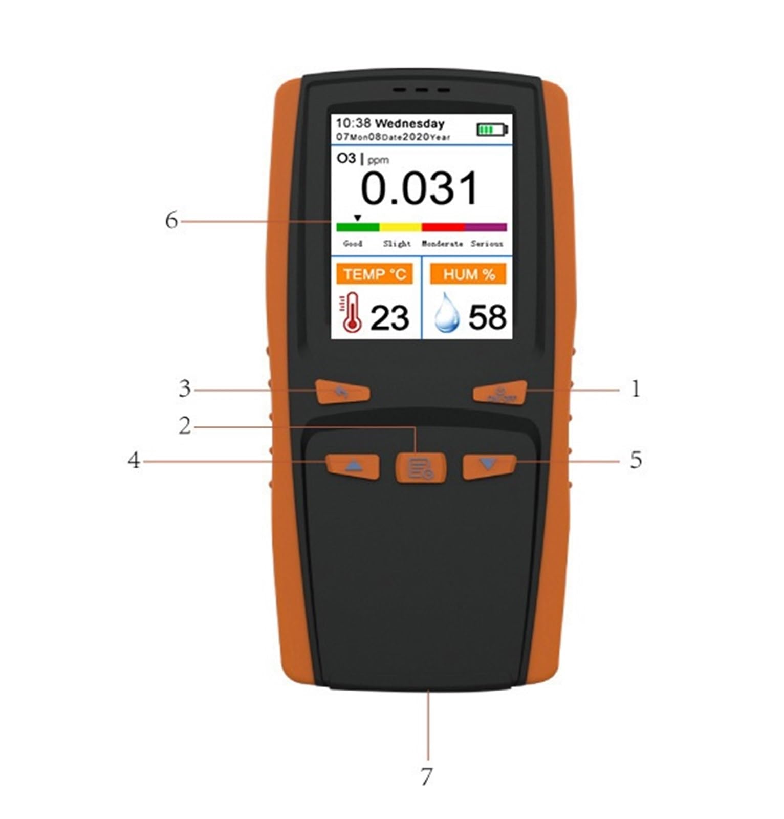 Detector portátil de ozono O3, Detector de Gas, analizador de mano, contador, medidor de ozono, Detector de aire, Sensor inteligente