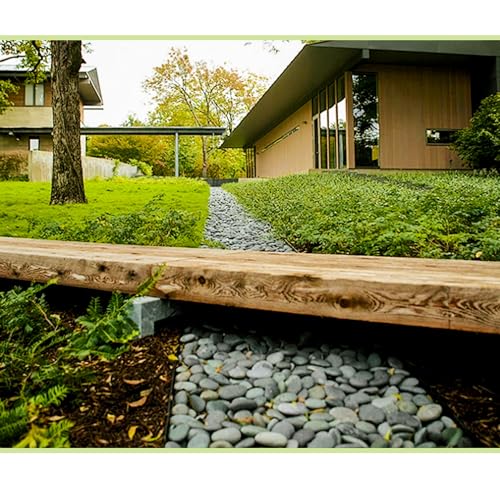 Image of 18LB River Rocks,Mexican Beach Pebbles for Plants,Potting,Garden Landscape Stone Paving Stone Grey 1Inch - 2Inch