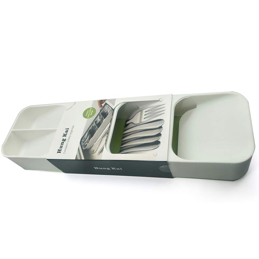 Lixada Plastic Drawer, Cutlery Organizer, Tray Kitchen Storage Holder for Silverware