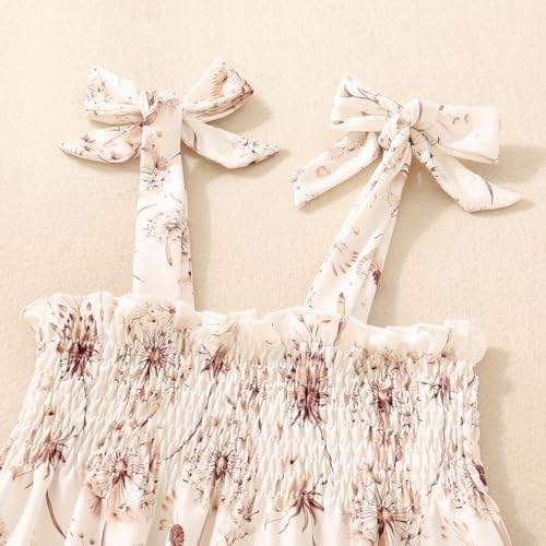 Summer One Piece Outfit Infant Baby Girl Romper Jumpsuit Pants Sleeveless Ruffle Halter Floral Bodysuit Clothes2