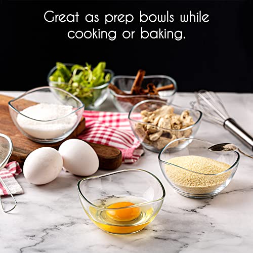 CRYSTALIA Set 6 Ciotole in Vetro per Dessert