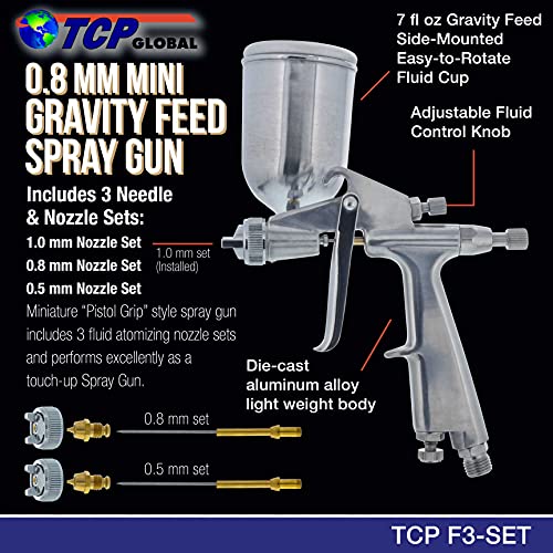 Tcp Global TCP F3-SET Mini Gravity Feed Spray Gun thumb #1