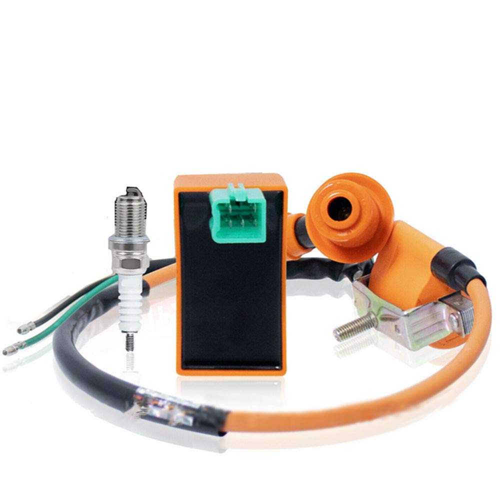 Kit Accensione 12V Per Moto ATV 50-125cc – Bobina Alluminio, CDI 5 Pin E Candela