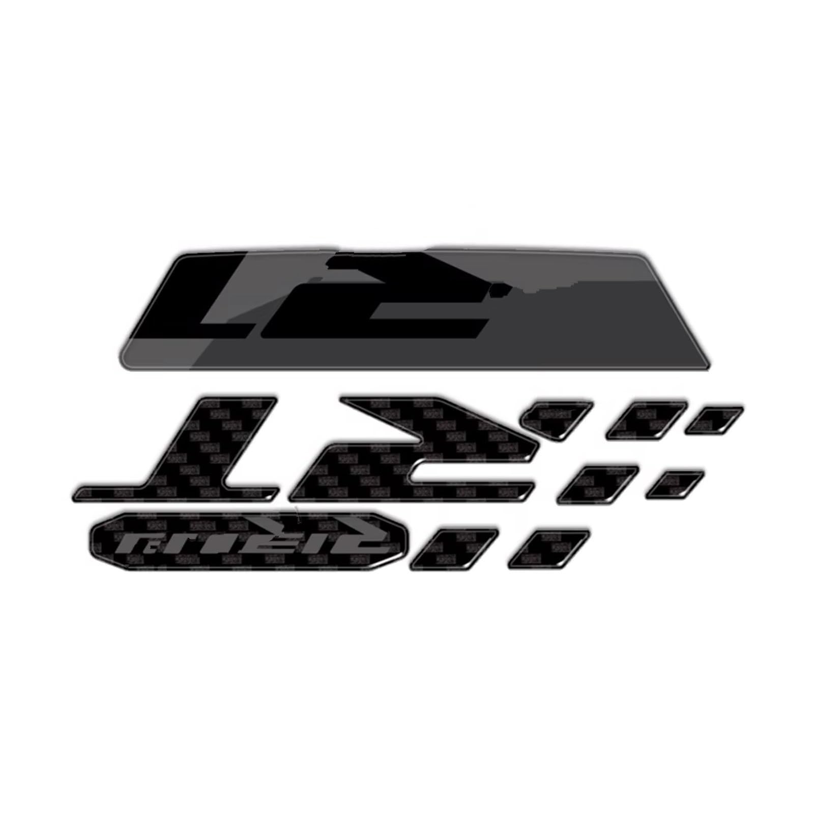 Compatibile Con Per R1300 Per RT 2025 Carbon Look 3D Gel Moto Carenatura Anteriore Trim Protector Adesivo Impermeabile Antiscivolo Serbatoio(Triple Black)