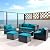 VINGLI 6 Pieces Wicker Patio Furniture Set, Outdoor Sectional Furniture Patio Conversation Set Space-Saving Design with Ottomans and Coffee Table for Garden,Poolside, Backyard (Black)