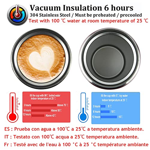 Image of SLOSH Leak-proof Insulated Thermal Travel Mug with Lid, BPA Free, 380 m, Black