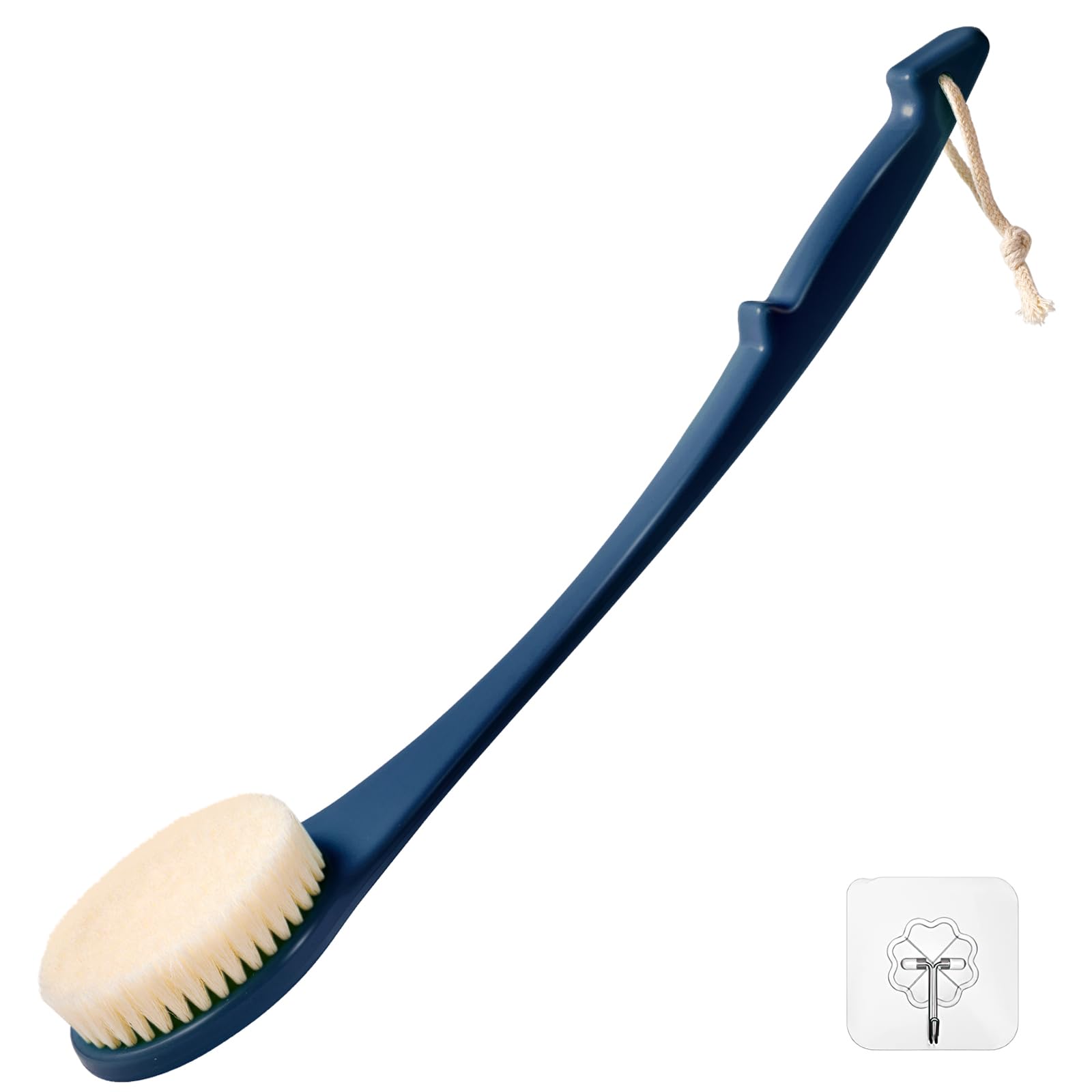 17-Inch Back Scrubber for Shower Shower Brush for Men and Women Long Handle Exfoliating Back Brush