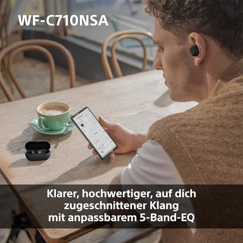 Sony WF-C710NSA True-Wireless, Noise-Cancelling-Kopfhörer, Schwarz – Ansicht 4