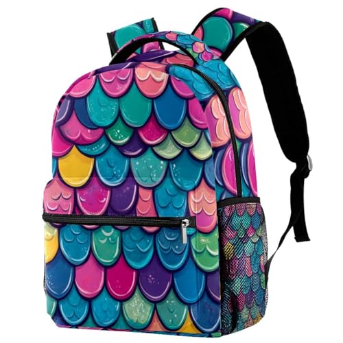 Sac à dos de voyage avec porte-bouteille et motifs sirène pour enfant