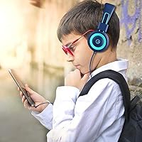 noot products K11 Kids Headphones with Wired Cord 3.5mm Jack Navy/Teal — image 8