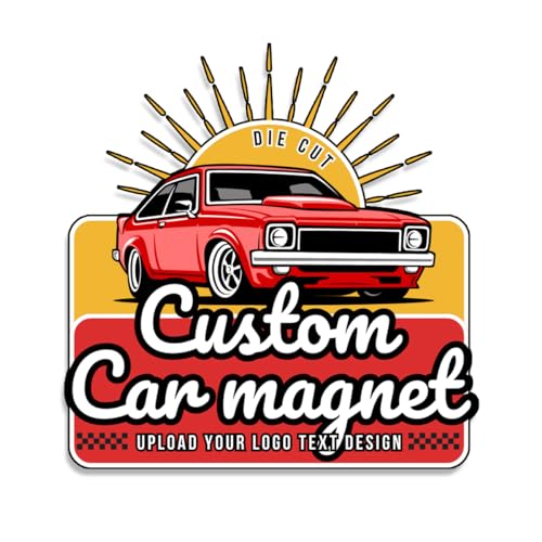BillyPrint Die Cut Reflective Custom Car Magnet for Business | Personalized Logo, Text, and Image Magnetic Signs for Vehicles | Effective Advertising Signs | Various Size&Shape | Weather-Resistant