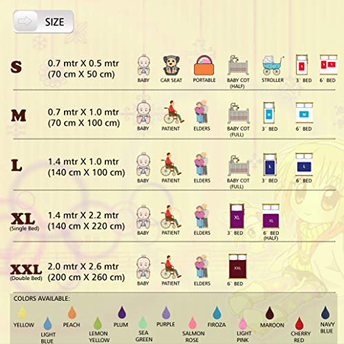 Image of Dry Sheet Quick Waterproof Breathable Bed Protector & Crib Sheet (Size: 200cm X 260cm) Firoza, Double Bed