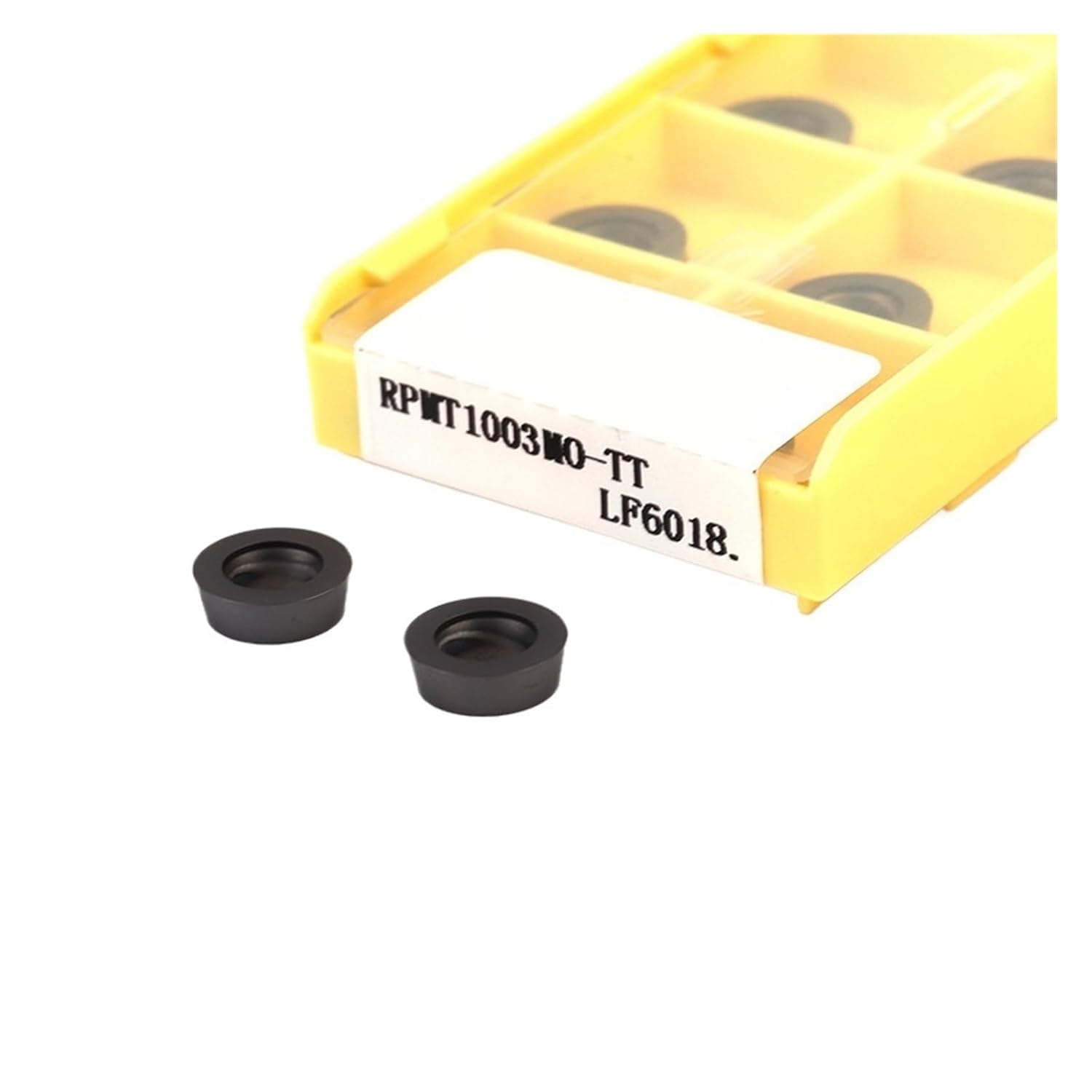 Milling Carbide Insert Lathe RPMT1003 RPMT10T3 RPMT1204 LF6018 Round Carbide Insert CNC Lathe Internal Milling Turning Tool RPMT 1003 for SRDPN Holder(RPMT1003MO-TT LF6018,50PCS)