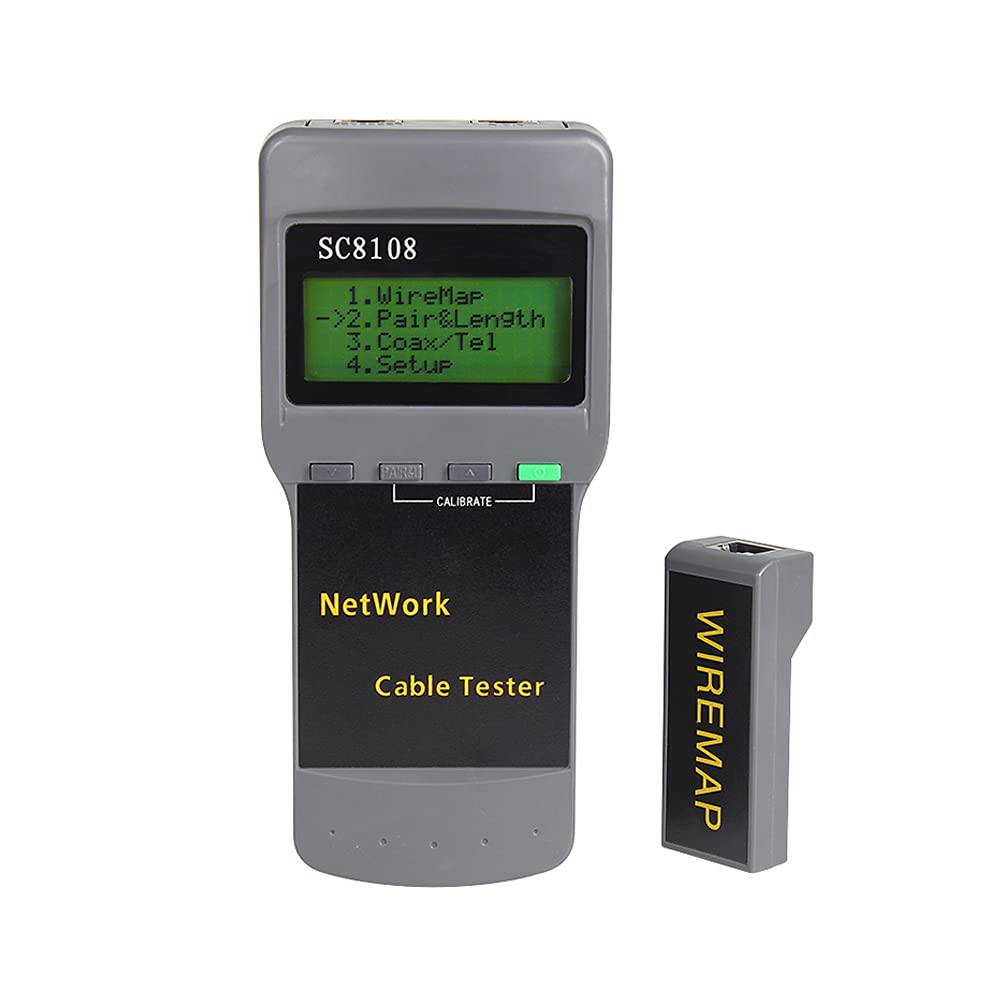 Irovami Tester, SC8108 Multifunctional Portable LCD Digital Display Network Tester LAN Phone Cable Meter