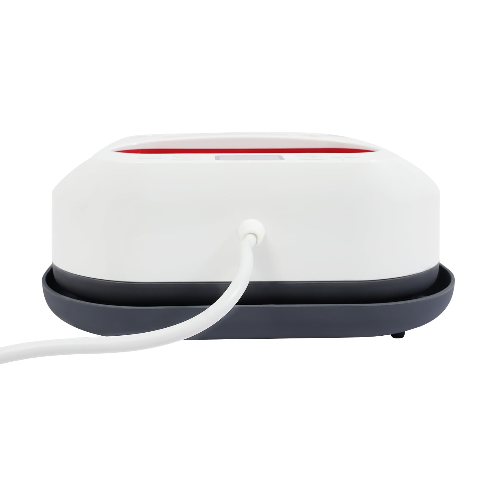 Przenośna prasa grzewcza 23 x 23 cm, 22,5 x 22,5 cm powierzchnia grzewcza, 1000 W, prasa do prasowania na gorąco, z wyświetlaczem LCD, regulacja temperatury 85-205°C, timer 600s, tryb pamięci 4, prasa