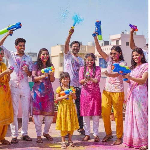 Image of Holi Water Gun for Kids, Boys and Girls Holi Pichkari Gun with Long Range High Pressure Speed for Holi, Beach, Pool, Outdoor Fun (Pack of 1)