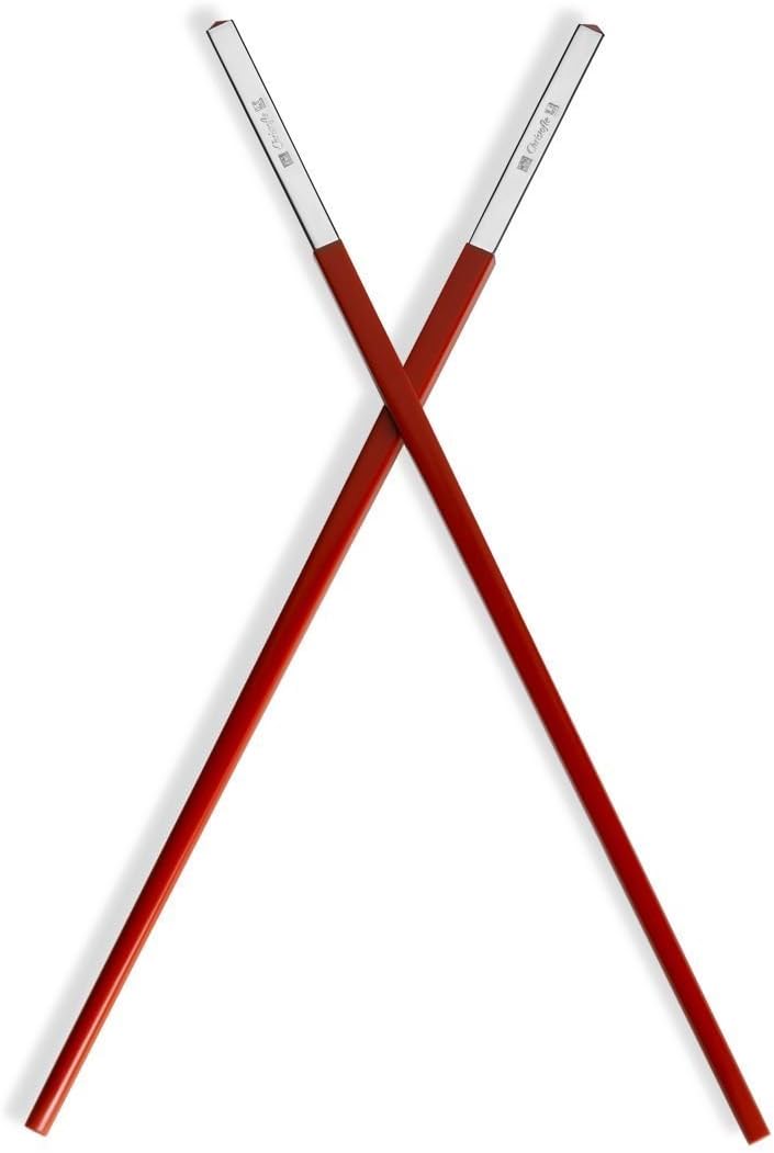 Christofle Silver Plated Uni Red Chinese Chopsticks