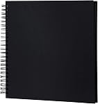 M-Aimee 12 x 12 1 cm DIY Album de photos de scrapbook Couverture rigide Kraft Blank noir Page Mariage et anniversaire famille Album de photo (Noir, 12Inch)