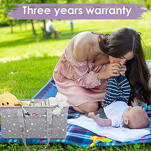 Organizador de fraldas Qianbird | Organizador de fraldas com moldura de metal grande | Presentes par