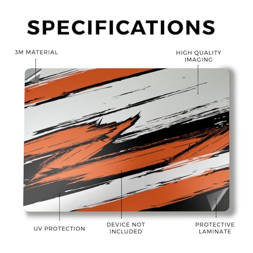 Image of Laptop Skin Compatible with Alienware M18 R2 (2024) - Grunge Orange - Premium 3M Vinyl Protective Wrap Decal Cover - Easy to Apply | Crafted in The USA by MightySkins