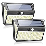 [Energía solar con 3 modos de sensor de movimiento inteligente] El sensor de movimiento PIR actualizado tiene un ángulo de movimiento de 160 ° que puede detectar personas a una distancia de 20 a 26 pies. La luz solar de 228 LED tiene 3 modos para elegir: 1, modo de sensor de luz fuerte. 2. Modo sensor de luz oscura. 3. Modo de luz continua, puede satisfacer tus diferentes necesidades. Se recomienda utilizar un modo de detección de luz fuerte.